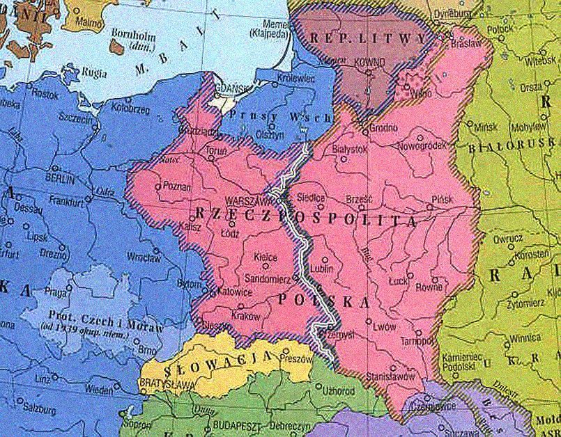 Mapa podzielonej Polski / Zdjęcie: info-polska