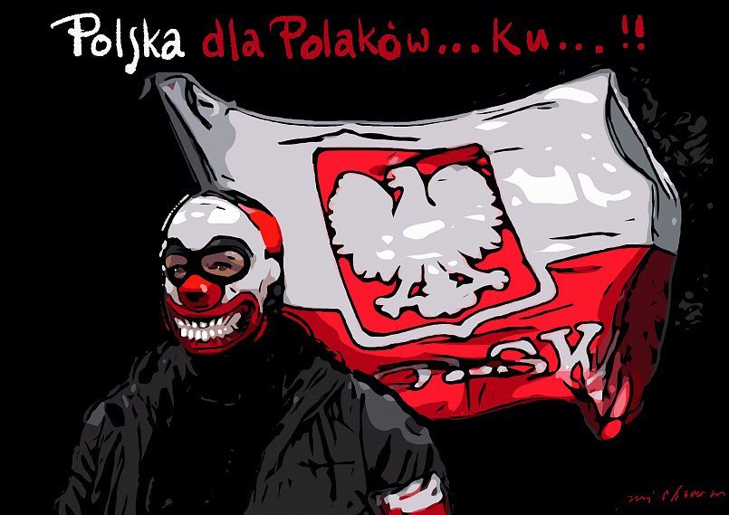 Napis: „Polska dla Polaków” / Zdjęcie.: WP Opinie - Wirtualna Polska