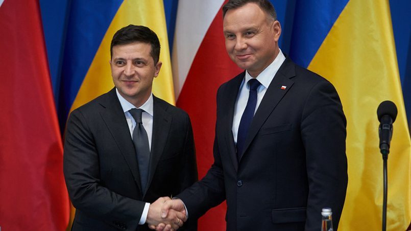 Od lewej do prawej: Władimir Zełenski i Andrzej Duda / Zdjęcie: president.gov.ua